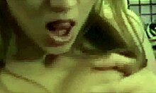 Young blonde teen slowly undresses, ripping clothes to reveal her pussy on webcam