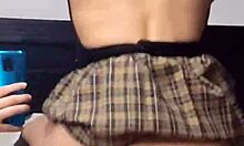 Innocent Mexican schoolgirl gets assfucked by teacher while he records from behind