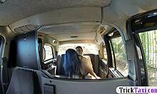 big tits wife screws hubby in backseat outdoors