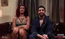 Black Redhead Humiliates Boyfriend, Spits Cum in Face