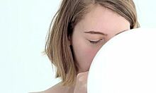 Young looner babe blowing and popping balloon 😍