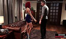 Black Redhead Humiliates Boyfriend, Spits Cum in Face