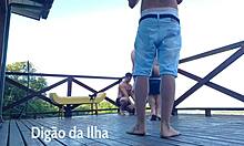 Suruba On Balcony With Curvy Redhead 😍 So Hot!