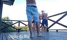 Suruba On Balcony With Curvy Redhead 😍 So Hot!