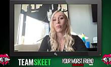 kay lovely shares christmas interview backstage, tall blonde friend in behind the scenes casting