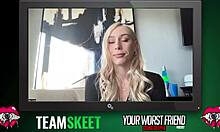 kay lovely shares christmas interview backstage, tall blonde friend in behind the scenes casting