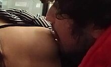 Latina Sucks Tits At ATM.