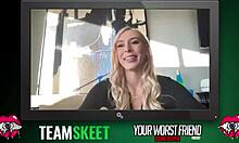 kay lovely shares christmas interview backstage, tall blonde friend in behind the scenes casting