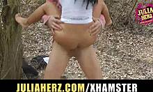 german amateur babe jogs and gets intimate