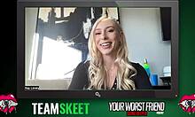 kay lovely shares christmas interview backstage, tall blonde friend in behind the scenes casting