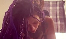 Emo slut takes full nelson pounding with intense ass clapping. Bent over for more.