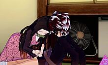 Tanjiro And Nezuko's Horny Demon Slayer Hentai Sex With Blowjob And Cumshot