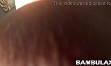 Interracial POV blowjob leads to tight pussy creampie.