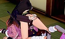 Tanjiro And Nezuko's Horny Demon Slayer Hentai Sex With Blowjob And Cumshot