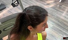 Trainer fucks Katty in the gym during exercises