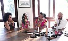 'black teen in sheer red lingerie for sex?'