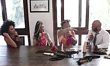 'black teen in sheer red lingerie for sex?'