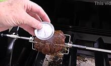 kiwi milf submissive slut takes anal temperature probe from master