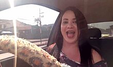 Latina gives ass as birthday gift in Uber