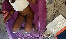 Cuckold finds girl huge cock to suck