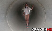 I’m so into this hot redhead milf showing off at an outdoor casting!