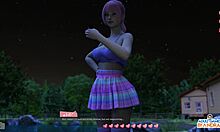 stacy, give that big cock a blowjob outdoors and help the hotties