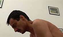 Horny euro teen sucks and rides cock in hairless pussy.