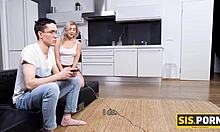 Sisporn Blonde Anna Krowe from Russia Takes Stepbrother's Cock Deep