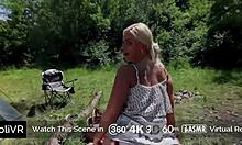 busty hot blonde fucked outdoor at covert picnic, oops