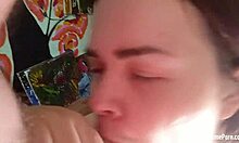 cute girl swallows a large penis whole