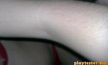 Russian amateur receives cumshot during homemade blowjob