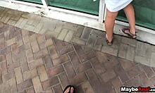 Amateur nerdy teen boldly tries anal sex with cara swank in public