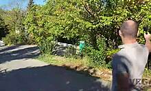 Five guys cum on stupid bitch's ass and pussy