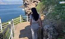 I got stepson cum on my face after our seaside walk