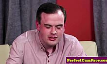 Huge Titted English Redhead Gets Facial Spunk