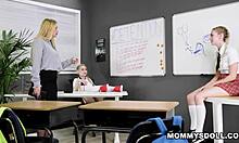 Stepsis Emma Starletto And Lily Larimar Spanked By Stepmom Sarah Vandella In Classroom