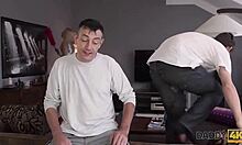 bored blonde teen caught with old man in daddy action