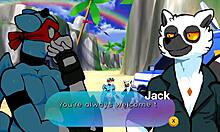 Endless Cumshot! Hot Footjob on Beach in Gay Hentai Game