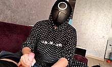 In squid game, i jerked off a member's dick and he came on my tits