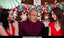 Holiday Threesome With Stepdad And Cousins Riley Jean Tiana Blow