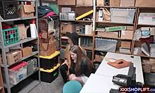Cute Shoplifter Bent Over and Fucked Hard in Front of Her