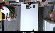 Pepper Hart punished hard for stealing candies at LifterXXX store