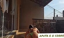 Caught off guard sunbathing, got pounded with a messy finish