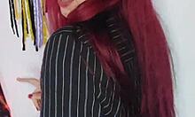 What would you do with a caught shoplifter? Shyyfxx humiliates and dominates her!