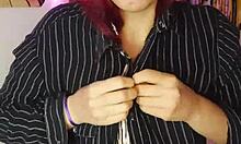 What would you do with a caught shoplifter? Shyyfxx humiliates and dominates her!