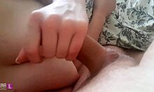 Morning Handjob Leads To Cumshot On Big Boobs