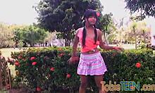 Tobie Teen Fingers Her Sweet Pussy Solo Outdoors