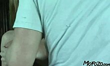 busty amateur takes a huge cum load on tits