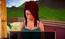 my new family plays a homemade game with big tits and ass