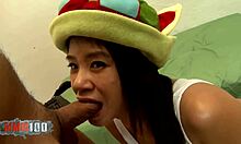 the asian goddess teen gets fucked and receives a facial